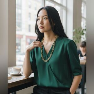 Elegant Gold Plated Chain Necklace